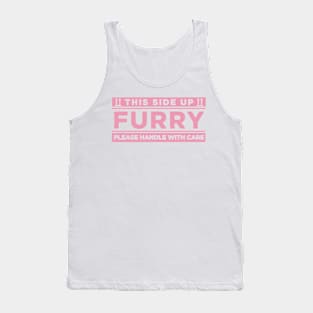 Pink - Furry, Please Handle with Care Tank Top